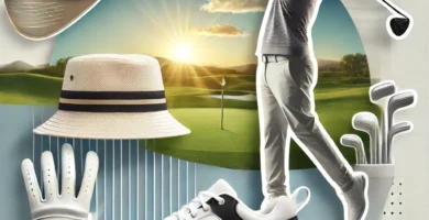 collage de tienda de golf