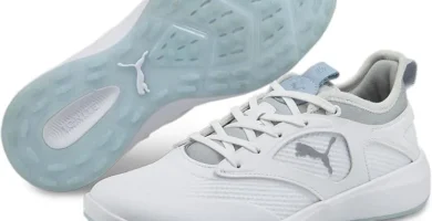 Zapatos de golf para niña en color moderno con diseño cómodo y estable para mejorar su juego en el campo.